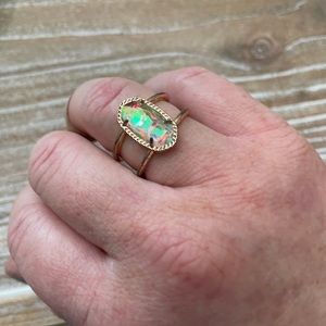Elyse Ring Rose Gold- Dichroic Glass